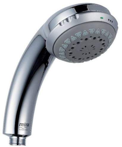 Mira Response Power Shower Handset & 4 Spray Settings (Chrome & Grey).