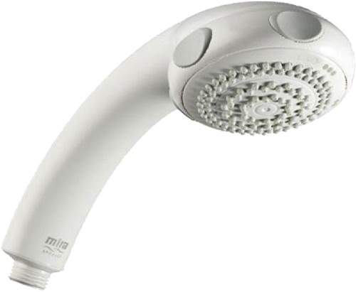 Mira Response Power Shower Handset & 4 Spray Settings (White & Grey).