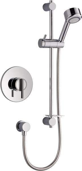 Mira Silver Concealed Thermostatic Shower Valve With Shower Kit (Chrome).