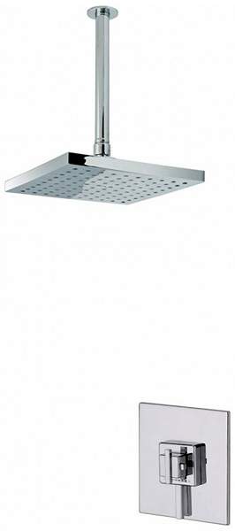 MX Showers Atmos Zinc Shower Valve With Square Shower Head & Arm.