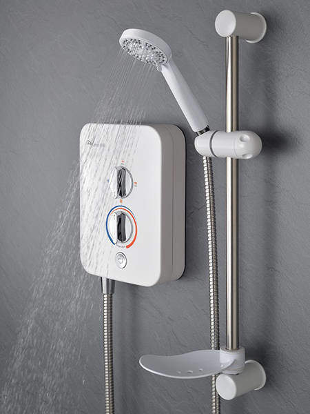 MX Showers Intro 850 Electric Shower (8.5kW, White & Chrome).