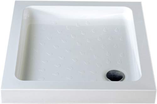 MX Trays Acrylic Capped Square Shower Tray. 800x800x80mm.