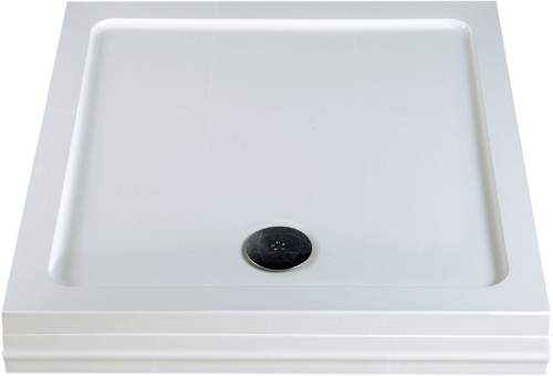 MX Trays Easy Plumb Low Profile Square Shower Tray. 800x800x40mm.