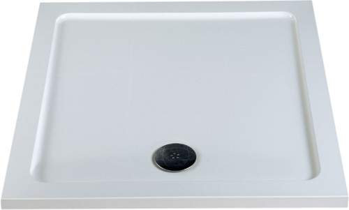 MX Trays Acrylic Capped Low Profile Square Shower Tray. 900x900x40mm.