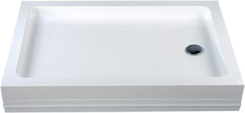 MX Trays Acrylic Capped Rectangular Shower Tray. Easy Plumb. 1200x900mm.