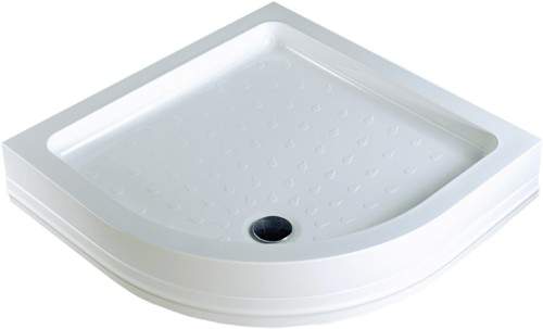 MX Trays Acrylic Capped Quadrant Shower Tray. Easy Plumb. 800x800x80mm.