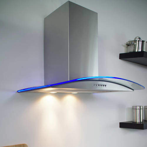 Osprey Hoods Cooker Hood With LED Lighting (Stainless Steel, 900mm).