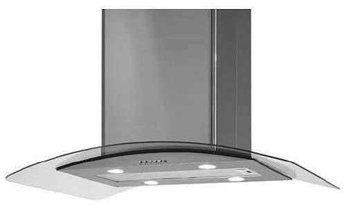 Osprey Hoods Island Cooker Hood With Curved Glass (S Steel, 900mm).