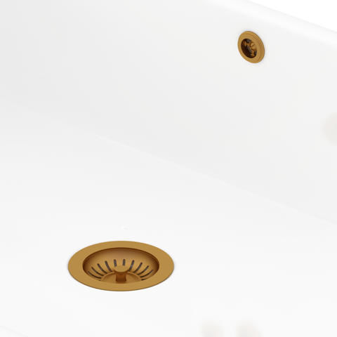 Perrin & Rowe Wastes Single Bowl Sink Waste and Overflow Kit (Aged Brass).