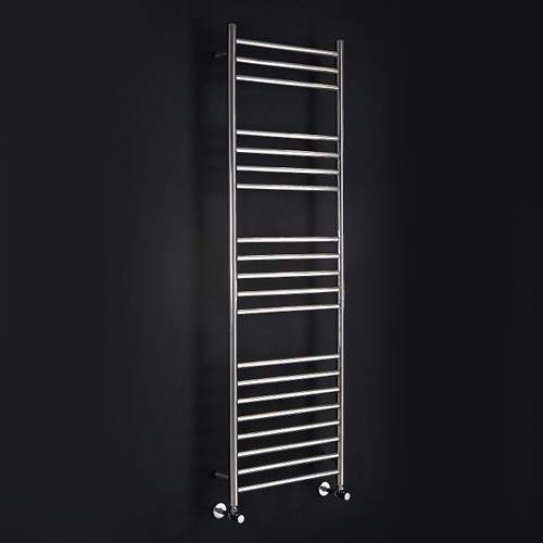 Phoenix Radiators Athena Towel Radiator (16 Rails, Stainless Steel). 500x1200.