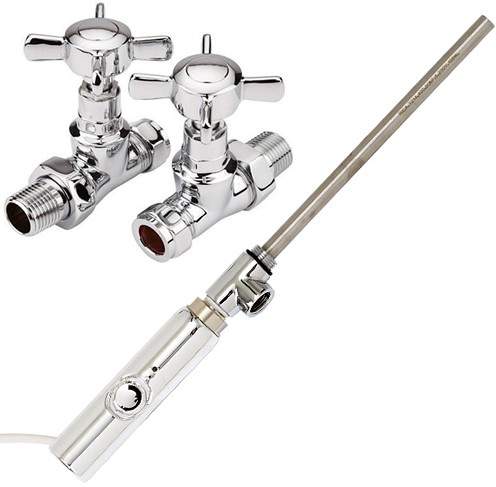 Phoenix Radiators Thermostatic Element Pack & Straight Valves  (150w).