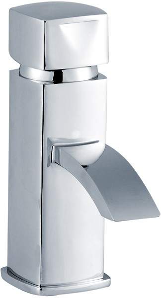 Crown Series A Basin Mixer Tap With Push Button Waste (Chrome).