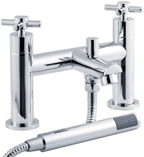 Crown Series 1 Bath Shower Mixer Tap With Shower Kit (Chrome).