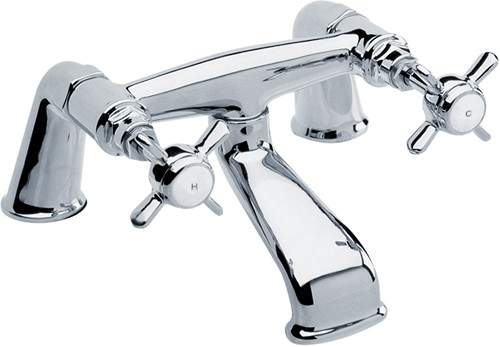 Crown Traditional Bath Filler Tap (Chrome).