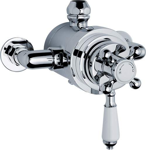 Crown Showers Traditional Dual Exposed Thermostatic Shower Valve.
