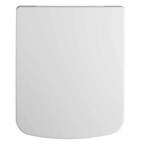 Crown Luxury Square Toilet Seat - Top Fixing (White).