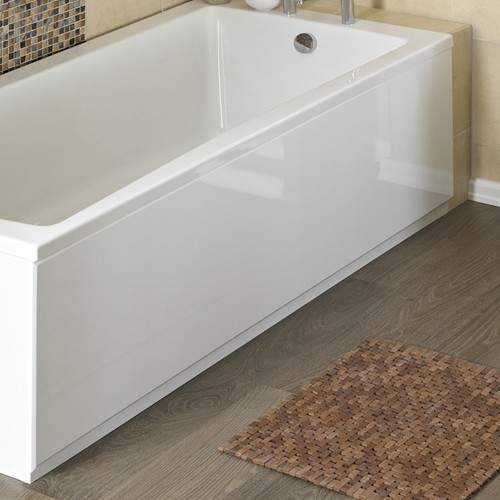 Crown Bath Panels 1900mm 2 Piece Side Bath Panel (White, MDF).
