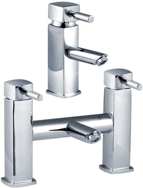 Crown Series C Basin & Bath Filler Tap Set (Chrome).