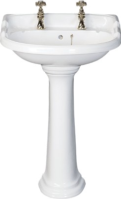Waterford Finesse 2 Tap Hole Basin and Pedestal.