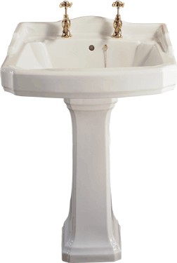 Galway 2 Tap Hole Basin and Pedestal.