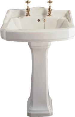 Galway 2 Tap Hole Cloakroom Basin and Pedestal.