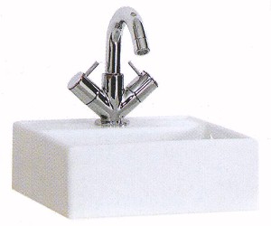 Shires Square Teorema Free-Standing Basin, 1 Tap Hole. 300x300x110mm.