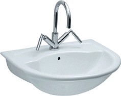 Aspen 1 Tap Hole Semi Recess Basin