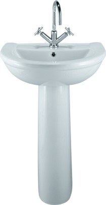 Alba 1 Tap Hole Basin and Pedestal.