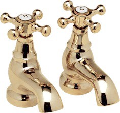 Avondale Basin taps (Pair, Antique/Gold, Special Order)