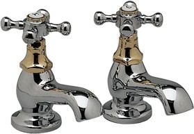 Avondale Bath taps (Pair, Chrome/Gold)