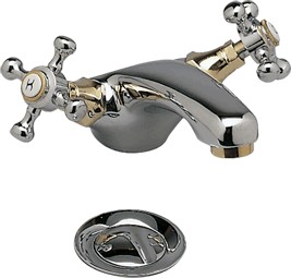 Avondale Mono basin mixer tap (Chrome/Gold) + Free pop up waste