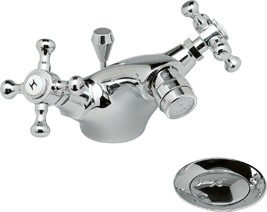 Avondale Mono bidet mixer tap (Chrome/Gold) + Free pop up waste