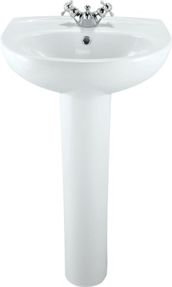 Cylix 1 Tap Hole Basin and Pedestal.