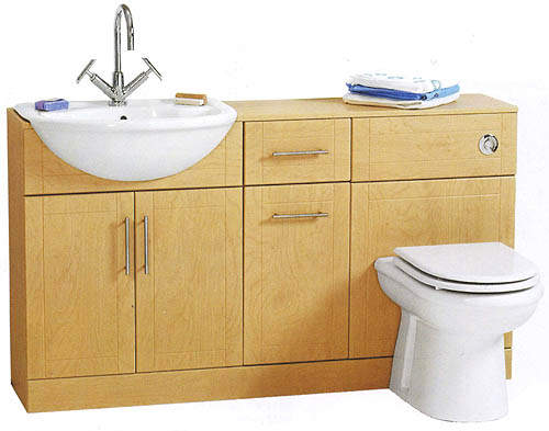 daVinci Deluxe birch bathroom furniture suite.  1400x810x300mm.