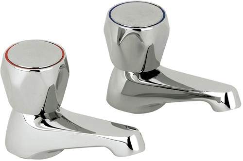 Solo Bath taps (Pair, Chrome)