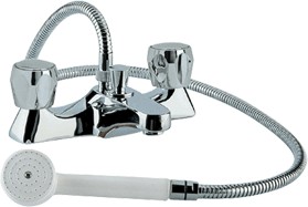 Solo Bath shower mixer tap including shower kit (Chrome)