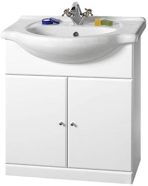 daVinci 750mm Contour Vanity Unit with one piece ceramic basin.