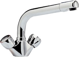 Solo Dualflow mono sink mixer tap (Chrome)