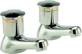 Ultra Roma Bath taps (Pair, Chrome/Gold)