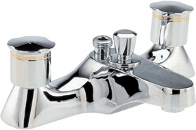 Ultra Roma Bath shower mixer including kit (Chrome/Gold)