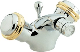 Ultra Line Mono bidet mixer tap (Chrome/Gold) + Free pop up waste