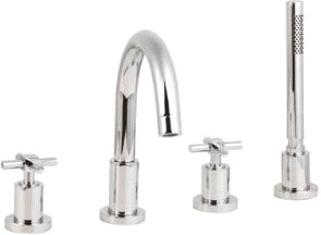 Wexford 4 tap hole deck mounted bath mixer