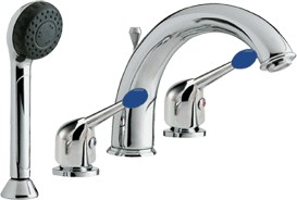 Pacific Luxury 4 tap hole bath shower mixer taps