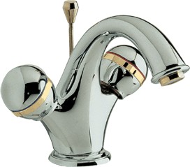 Jupiter Luxury Mono basin mixer (Chrome/Gold) + Free pop up waste