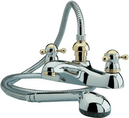 Monet 3/4" Bath shower mixer including kit (Chrome/Gold)