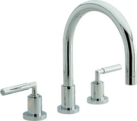 Ultra Helix Lever 3 tap hole deck mounted bath mixer