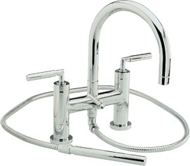 Ultra Helix Lever bath shower mixer tap including kit, swivel spout