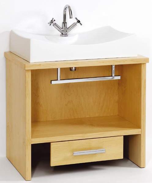 daVinci Troy large maple stand and freestanding basin, drawer & towel rail.