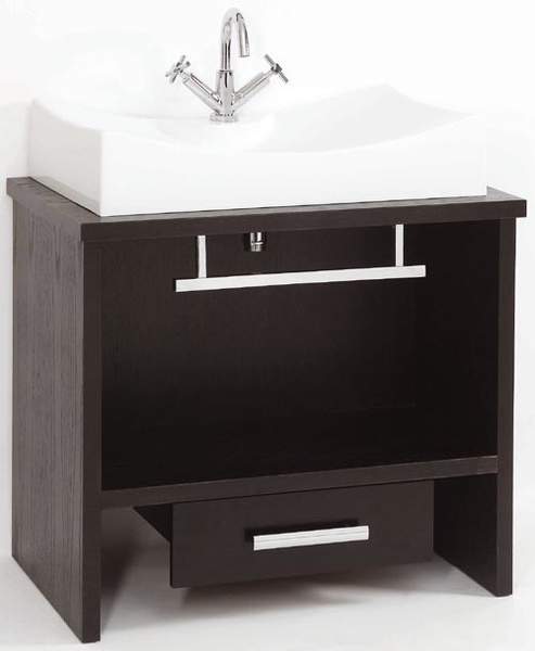 daVinci Troy large wenge stand and freestanding basin, drawer & towel rail.