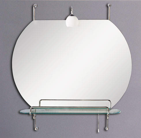 Reflections Hawick illuminated bathroom mirror with shelf. 700x760mm.